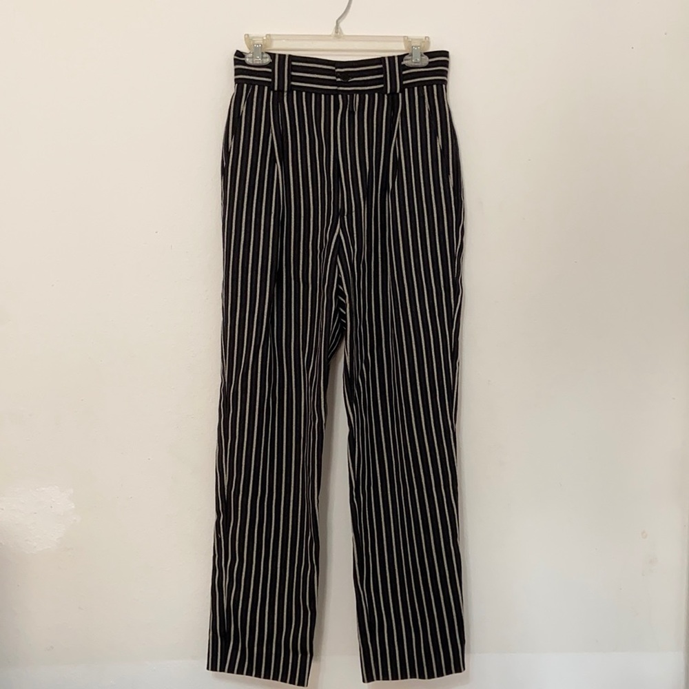 Gianni Versace Striped High Waist Trouser Pants